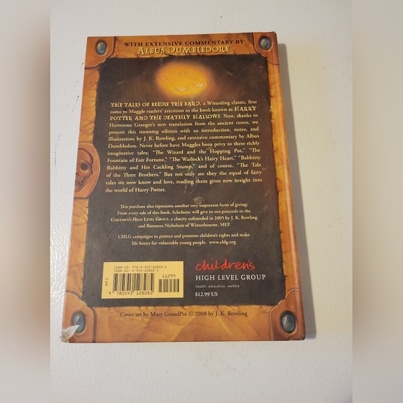 The Tales of Beedle the Bard (Harry Potter) by J. K. Rowling 2008 Hardcover - Picture 3 of 5